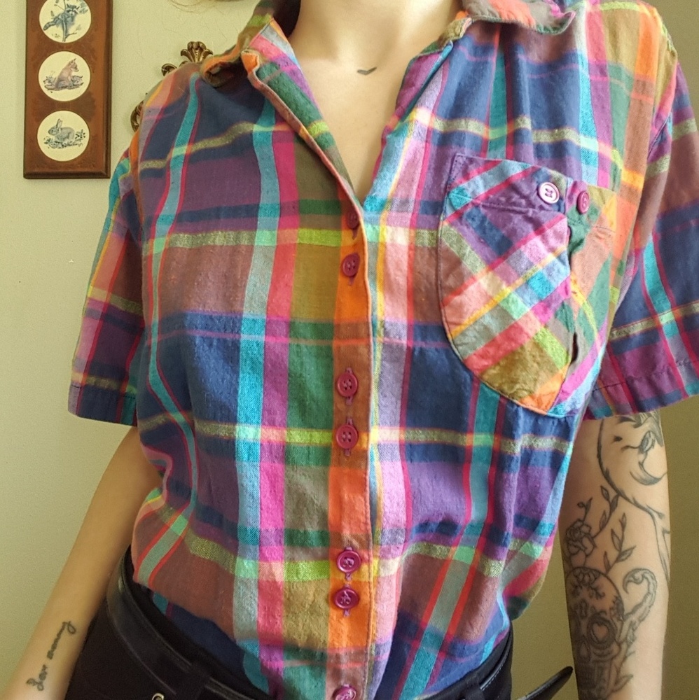 Plaid button up